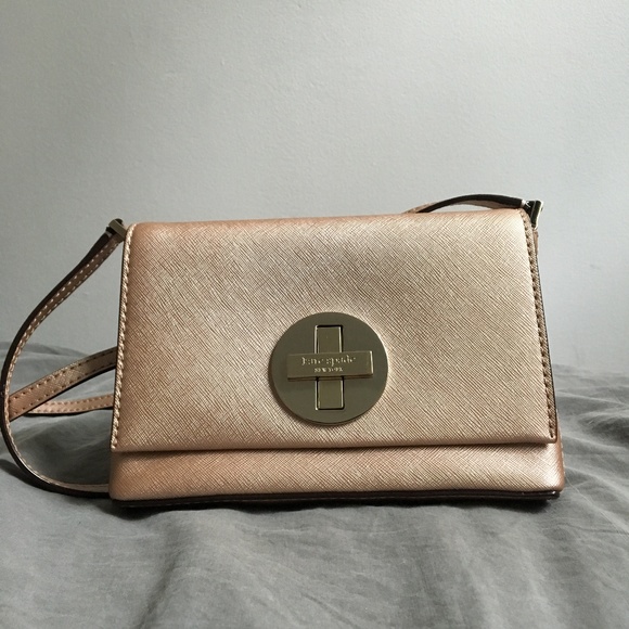 Kate Spade Rose Gold Mini Crossbody (never used) - Picture 2 of 4